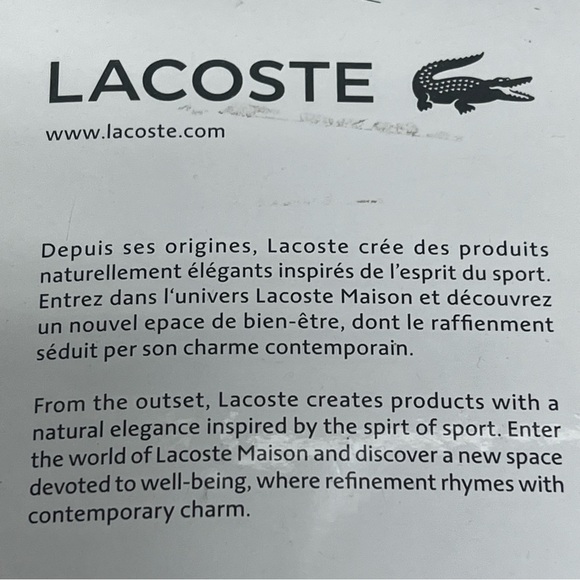 NEW $250 Lacoste Twin Duvet 68X88” Standard Sham Adour Folkstone Gray Bedding - Picture 7 of 11